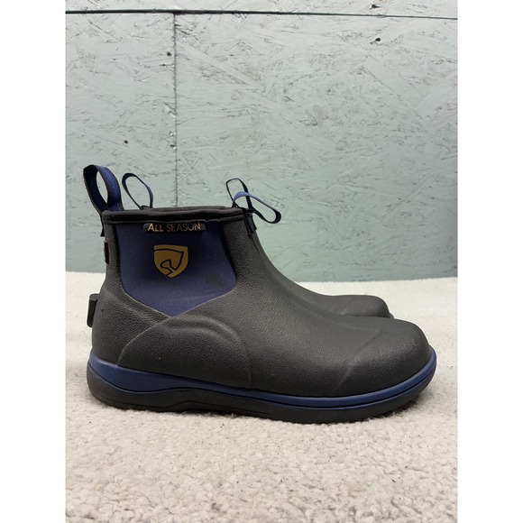 Noble Equestrian‎ Boots Women's US 7 Black Blue Waterproof Ankle Rubber - Picture 1 of 13